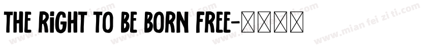 the right to be born free字体转换